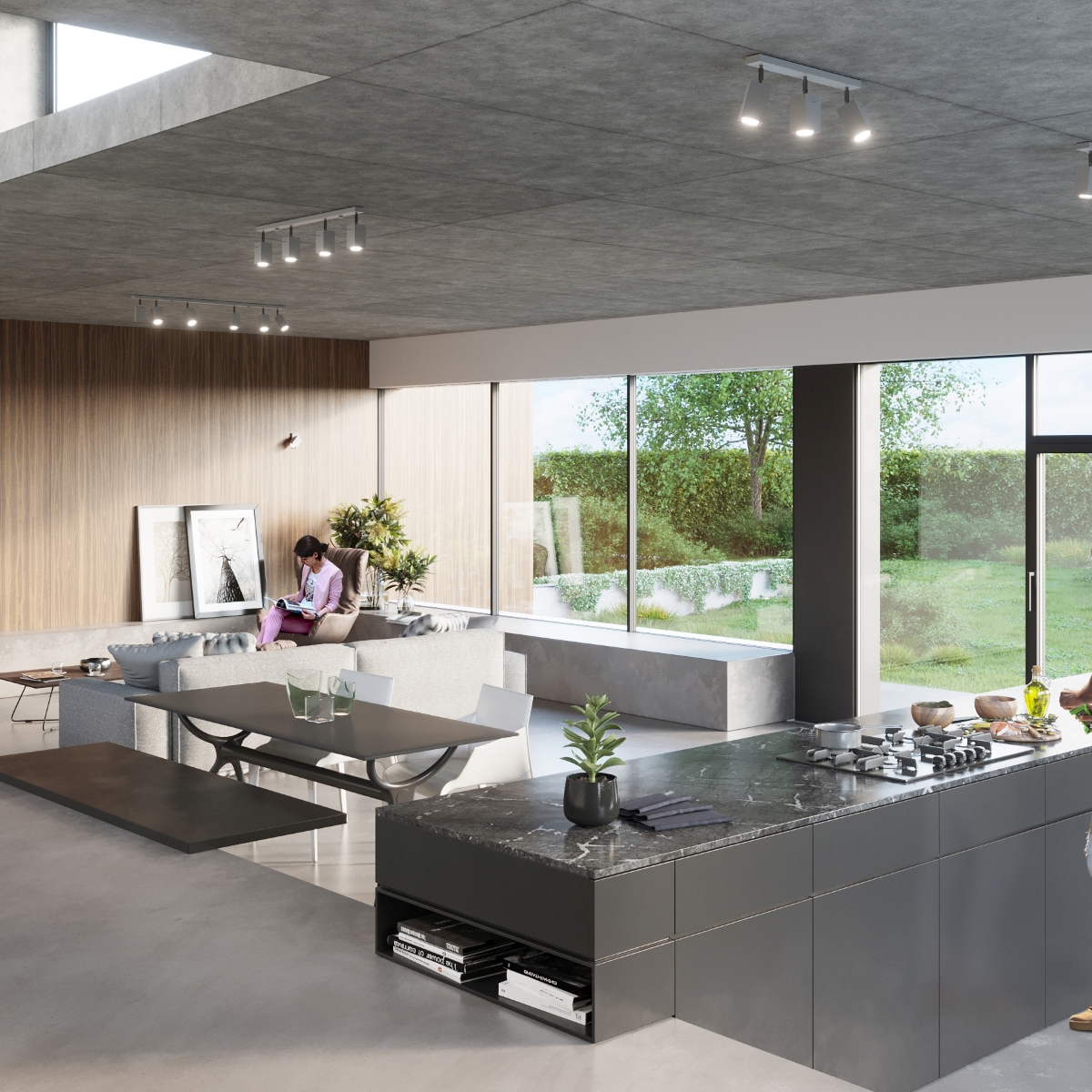 Plafon MERIDA 6L szary SL.0462 - Sollux - obrazek 6