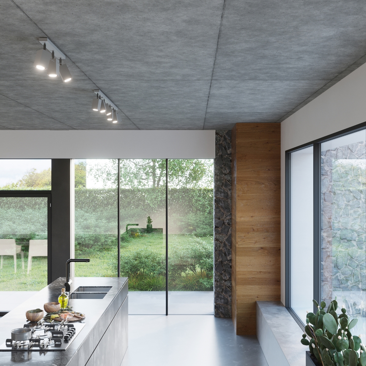 Plafon MERIDA 6L szary SL.0462 - Sollux - obrazek 7