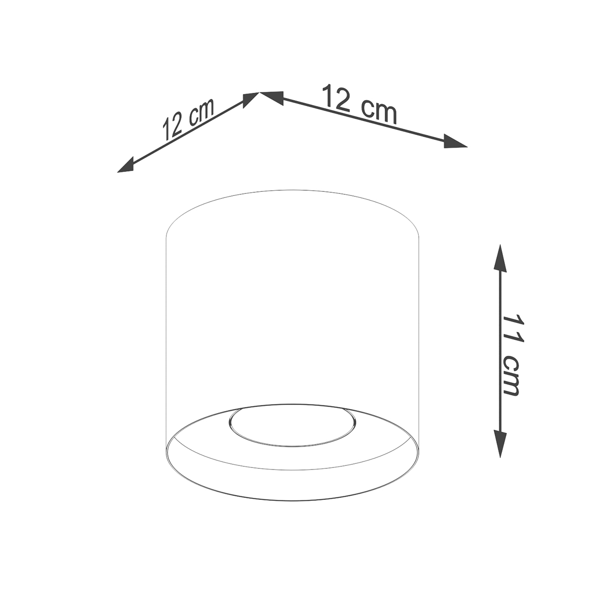 Plafon MIKA biały SL.1280 - Sollux - obrazek 5