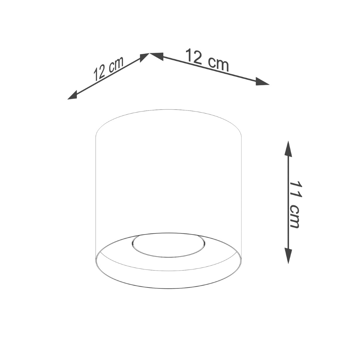 Plafon MIKA szary SL.1282 - Sollux - obrazek 5