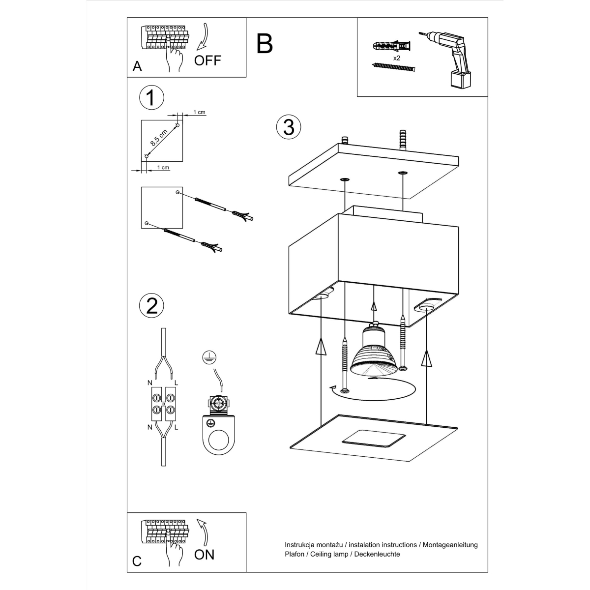 Plafon MONO 1 biały SL.0066 - Sollux - obrazek 5