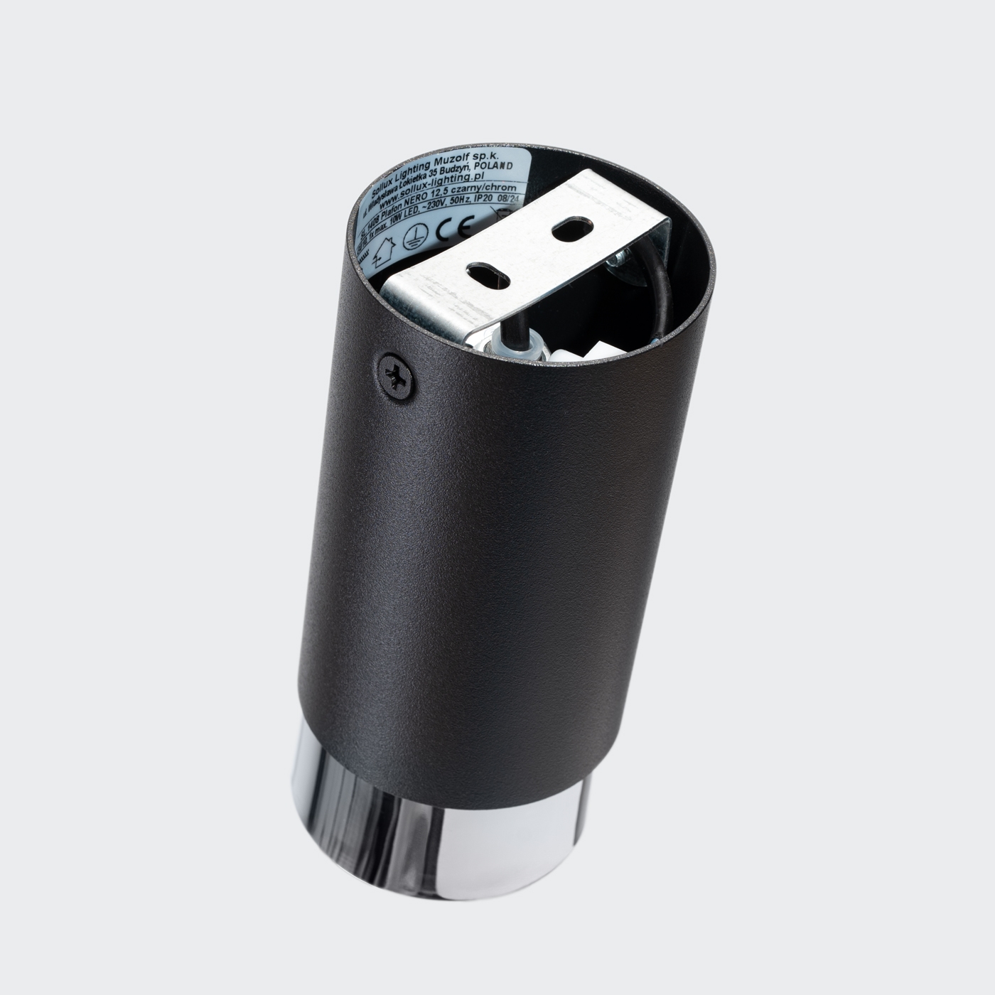 Plafon NERO 12,5 czarny/chrom SL.1408 - Sollux - obrazek 4