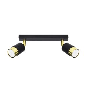 Plafon NERO 2 czarny/złoty SL.1070 - Sollux
