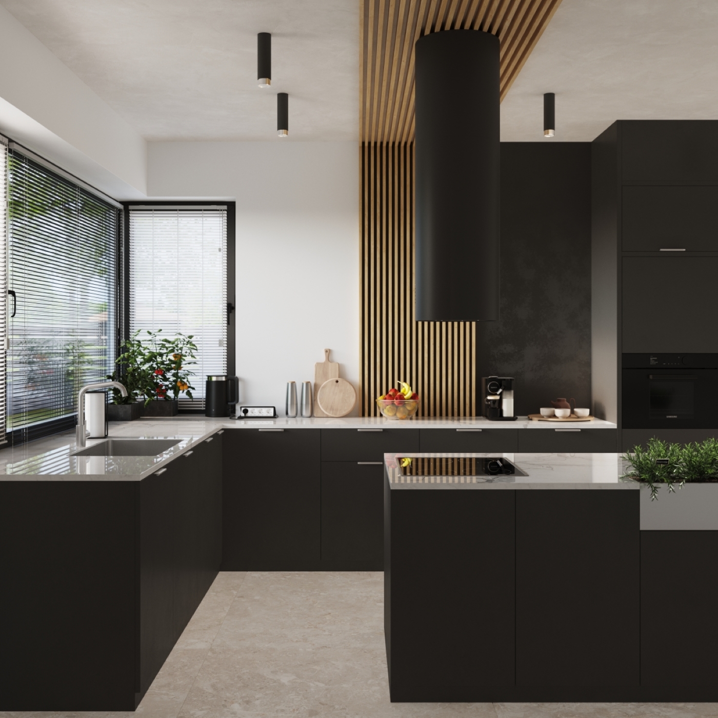 Plafon NERO 22,5 czarny/chrom SL.1409 - Sollux - obrazek 8