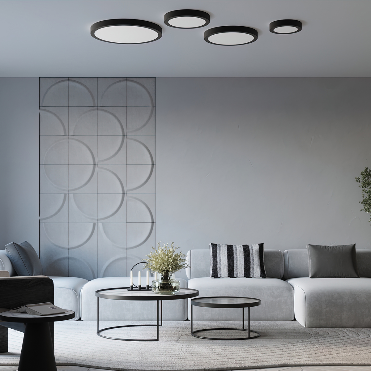 Plafon ONYX 60 czarny LED 3000K SL.1248 - Sollux - obrazek 9