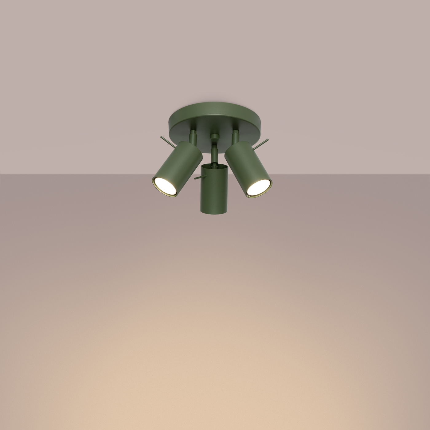 Plafon RING 3P zielony oliwkowy SL.1503 - Sollux - obrazek 3
