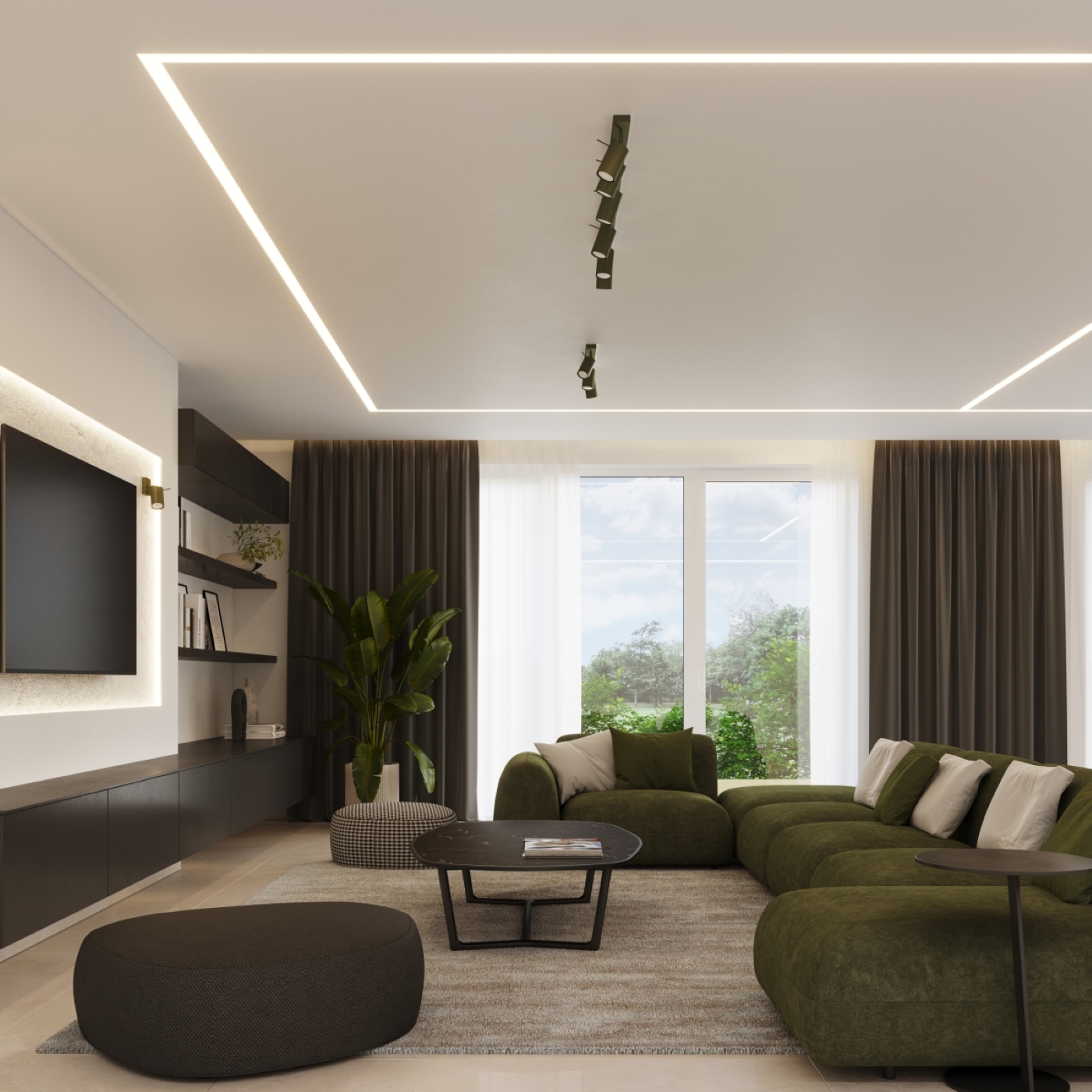 Plafon RING 3P zielony oliwkowy SL.1503 - Sollux - obrazek 10