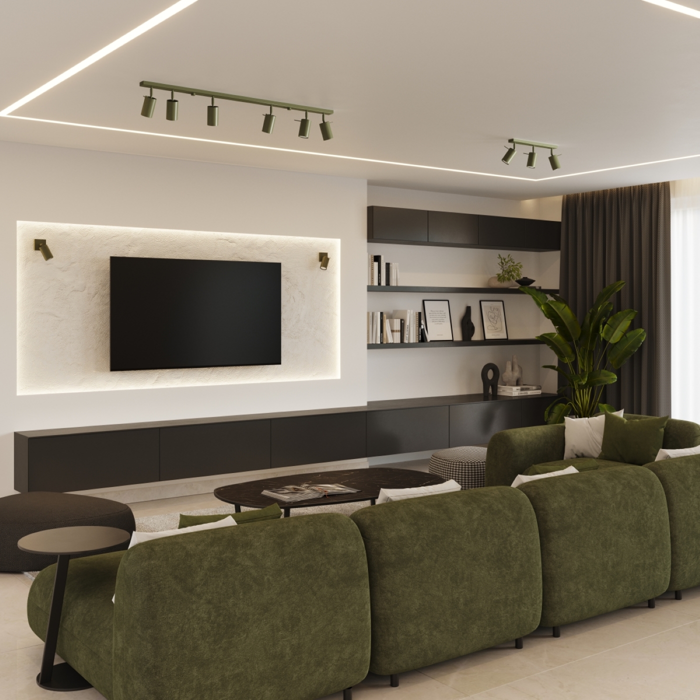 Plafon RING 6L zielony oliwkowy SL.1505 - Sollux - obrazek 12