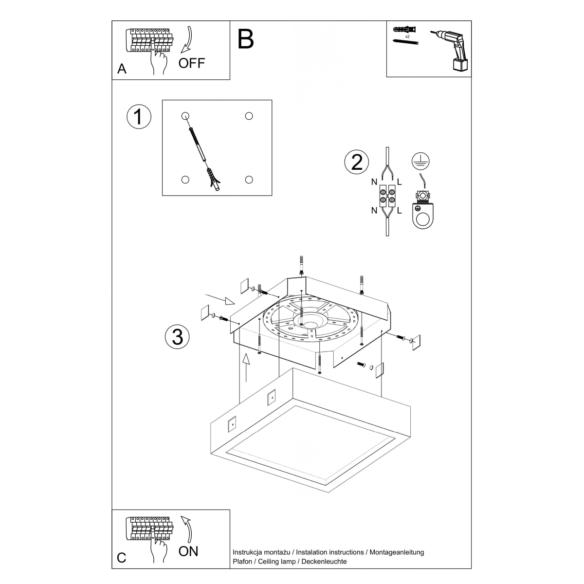 Plafon RIZA beton SL.0995 - Sollux - obrazek 5