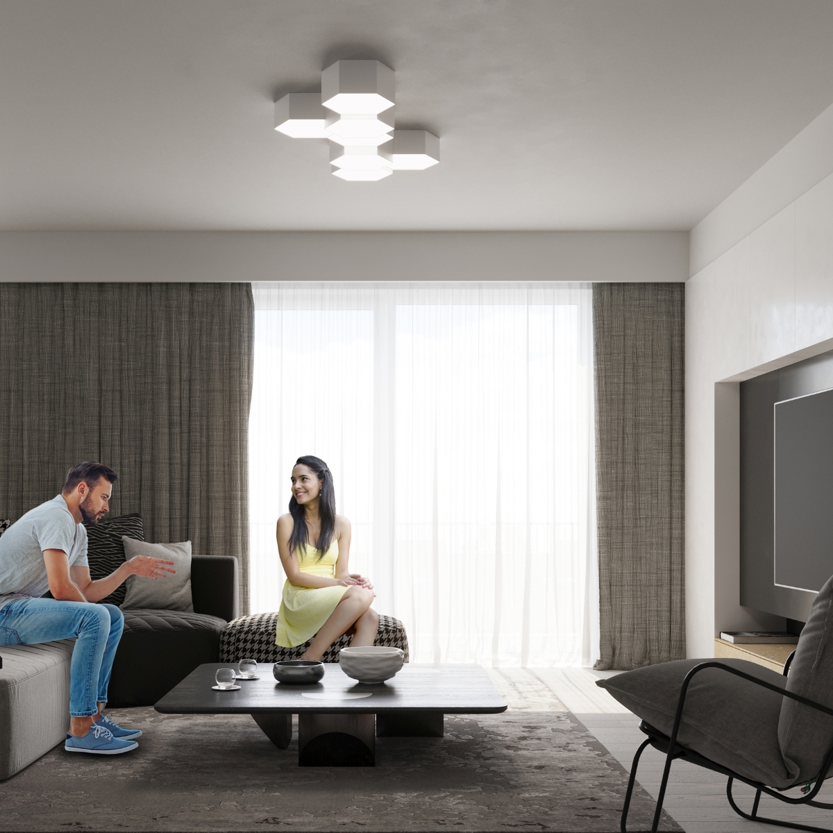 Plafon SUNDE 11 biały SL.1056 - Sollux - obrazek 10