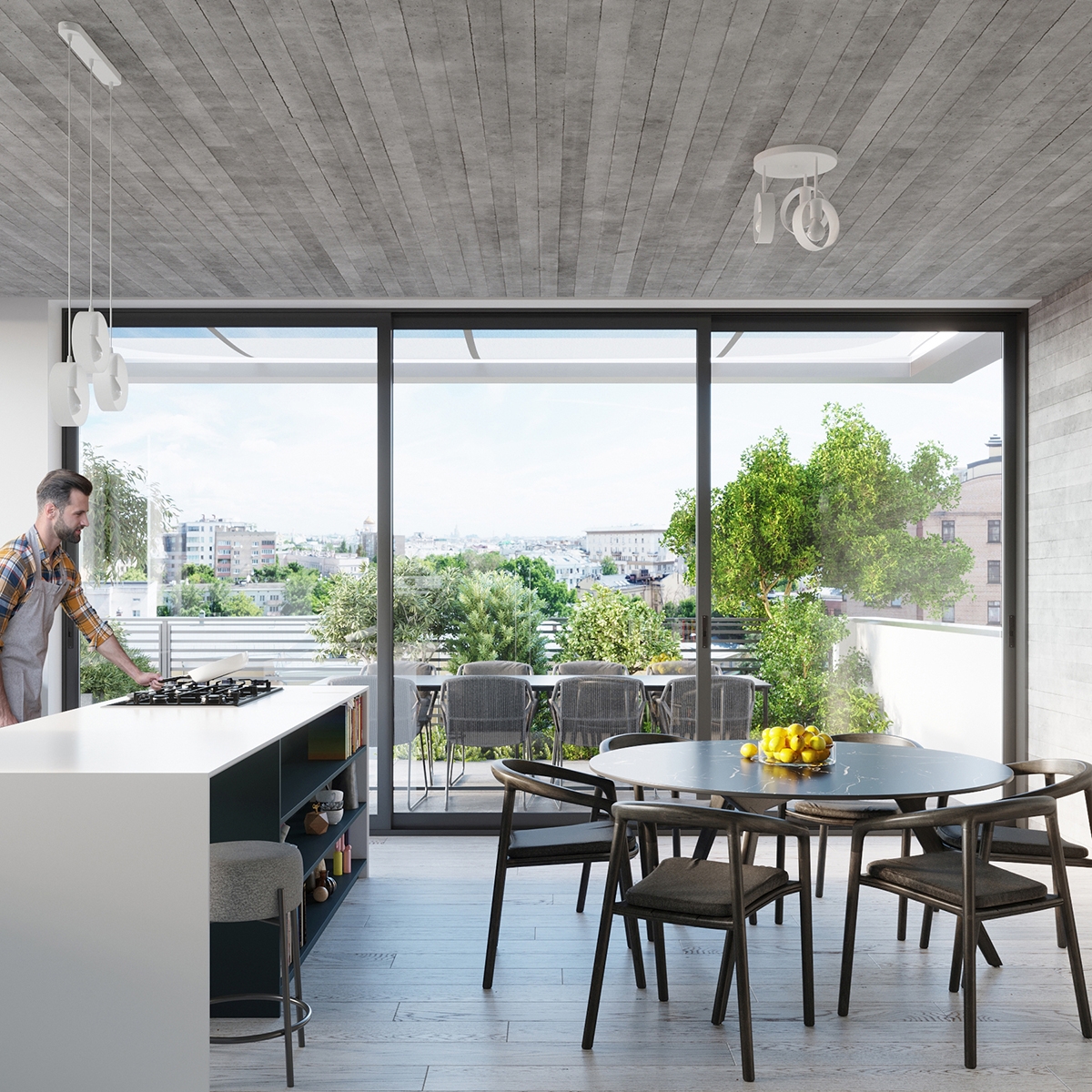 Plafon TITRAN 3 biały SL.1136 - Sollux - obrazek 7