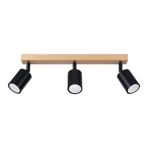 Plafon VERDO 3L czarny SL.1293 - Sollux