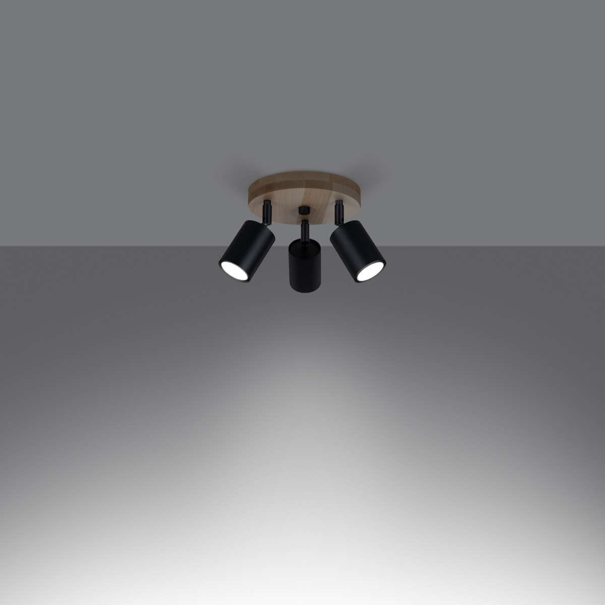 Plafon VERDO 3P czarny SL.1292 - Sollux - obrazek 3