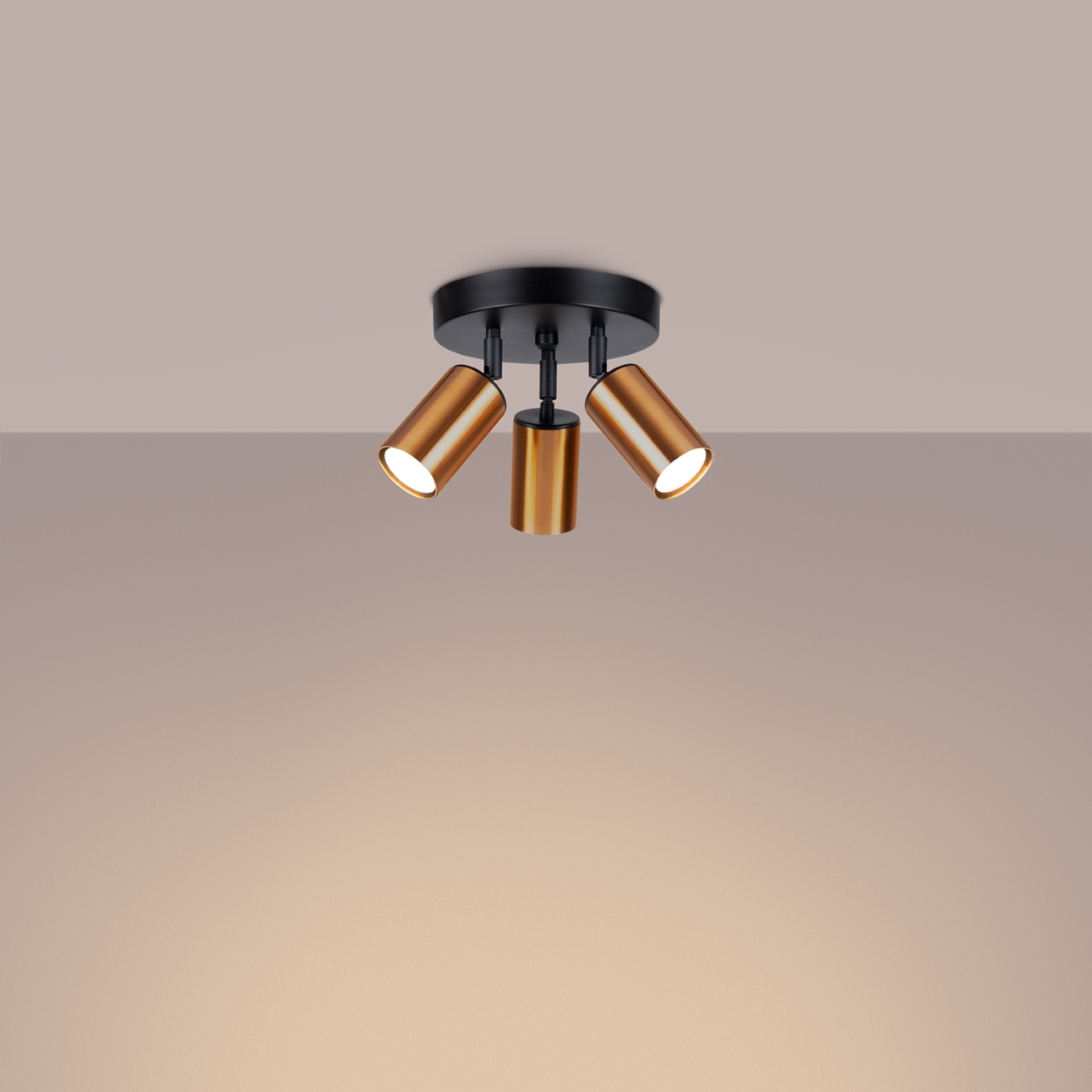 Plafon WINX 3P czarny/miedź SL.1377 - Sollux - obrazek 3