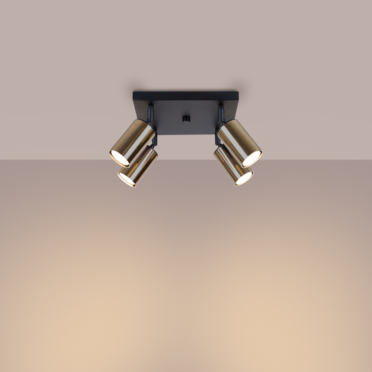 Plafon WINX 4 czarny/złoty SL.1386 - Sollux - obrazek 3