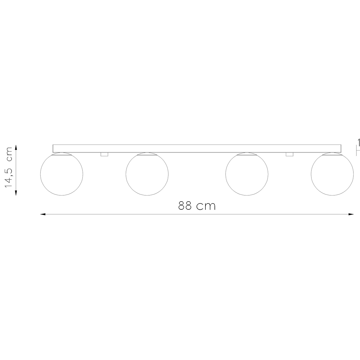 Plafon YOLI 4 czarny SL.1154 - Sollux - obrazek 4
