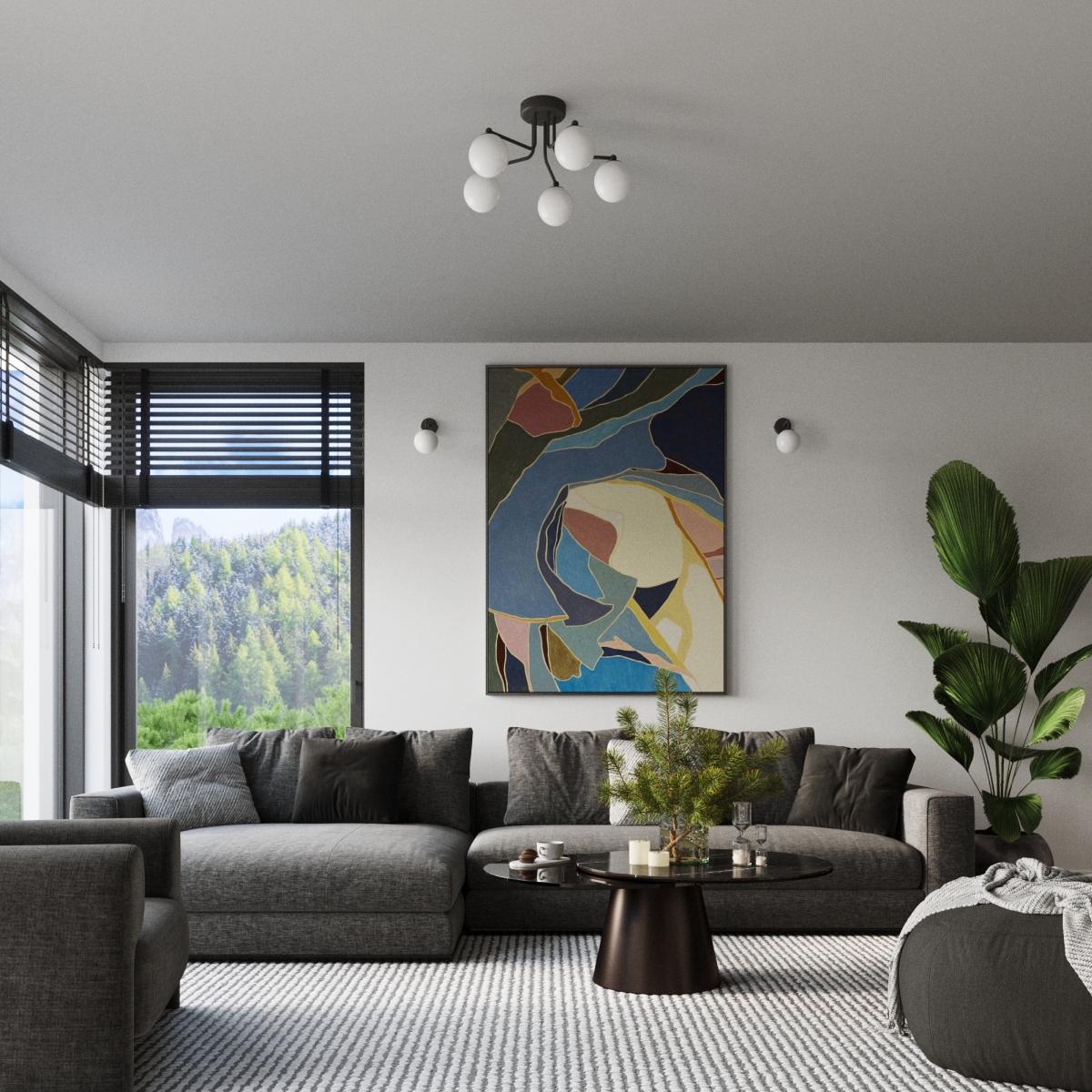 Żyrandol ASTRAL 5 czarny SL.1663 - Sollux - obrazek 10