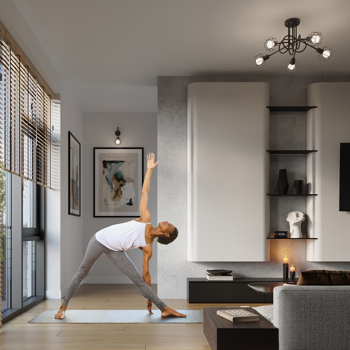 Żyrandol BELUCI 3S czarny SL.1118 - Sollux - obrazek 7