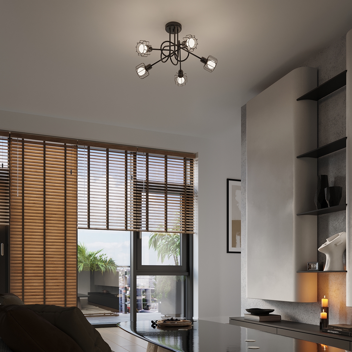 Żyrandol BELUCI 5S czarny SL.1119 - Sollux - obrazek 8