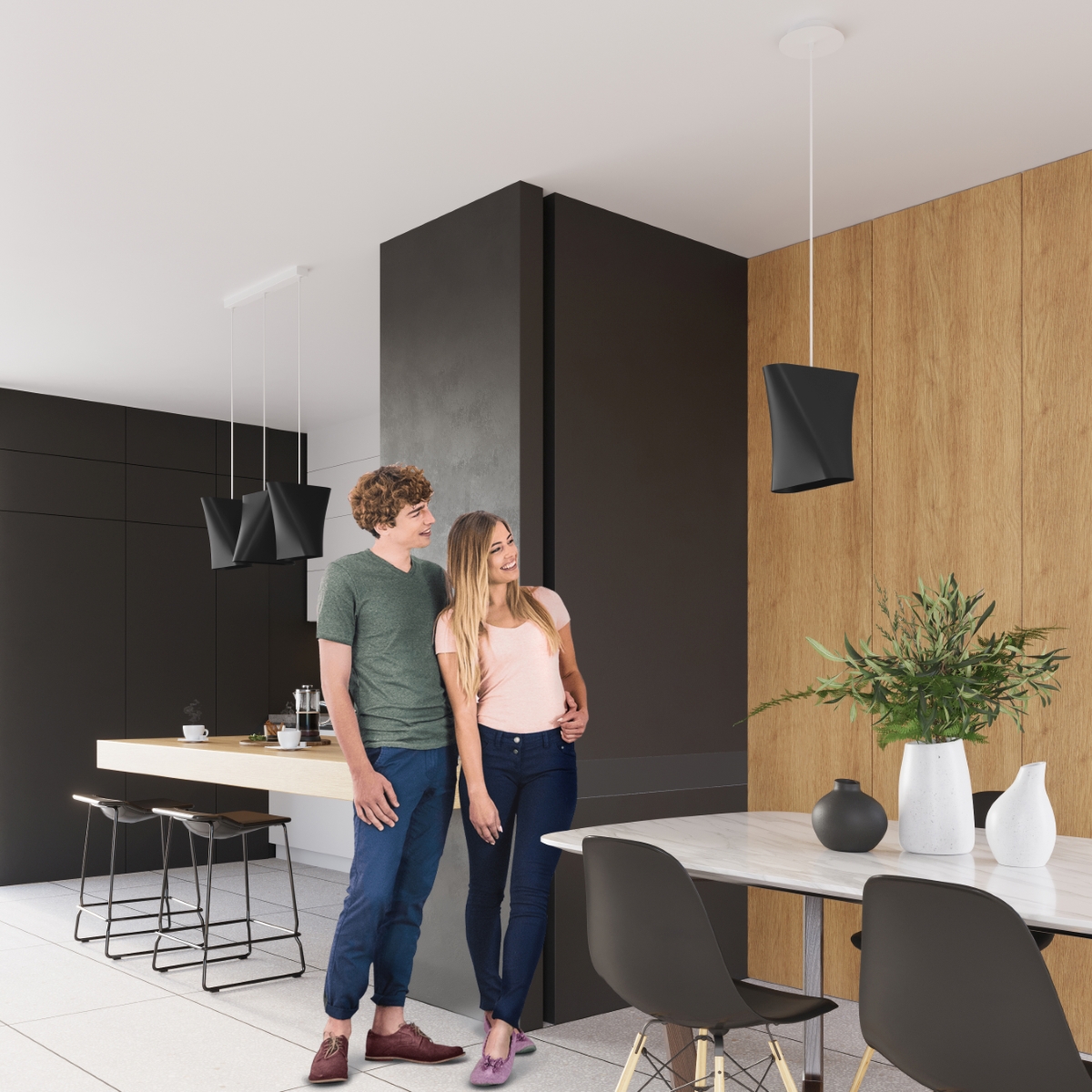 Żyrandol BLUM 1 czarny SL.0770 - Sollux - obrazek 6