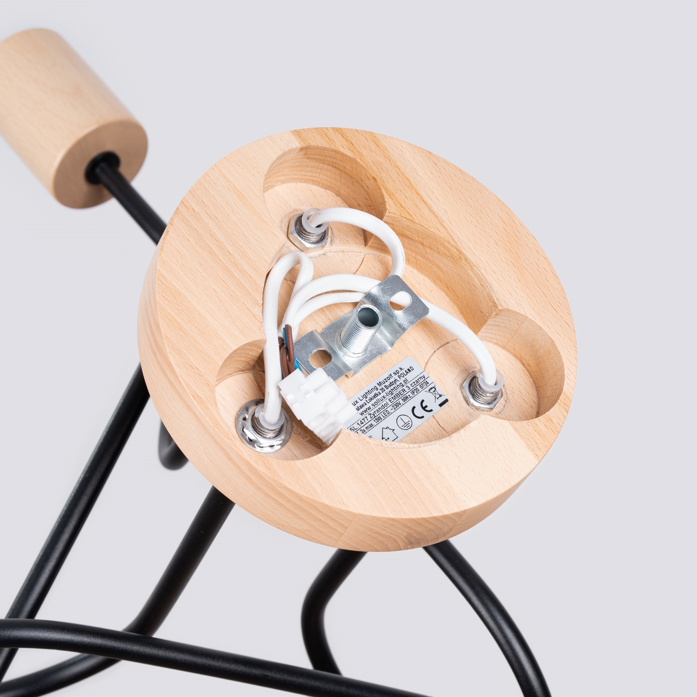 Żyrandol EMBER 3 czarny SL.1477 - Sollux - obrazek 4