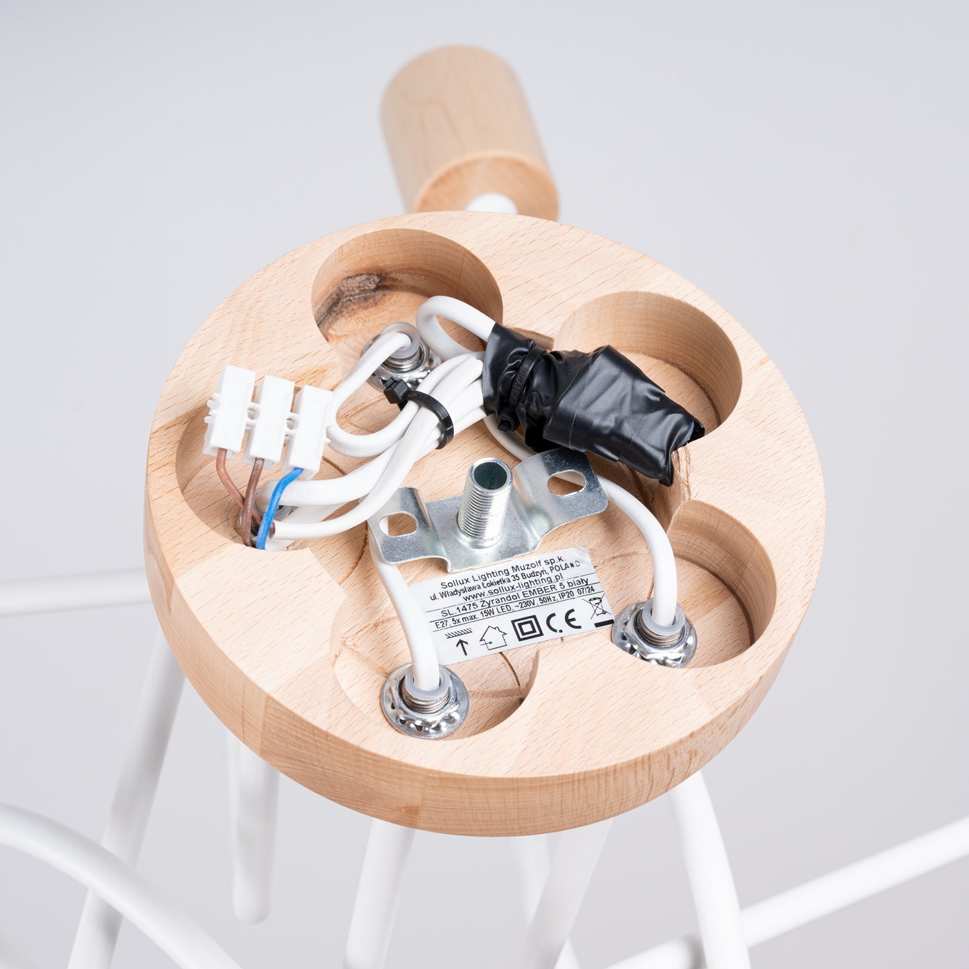 Żyrandol EMBER 5 biały SL.1475 - Sollux - obrazek 4