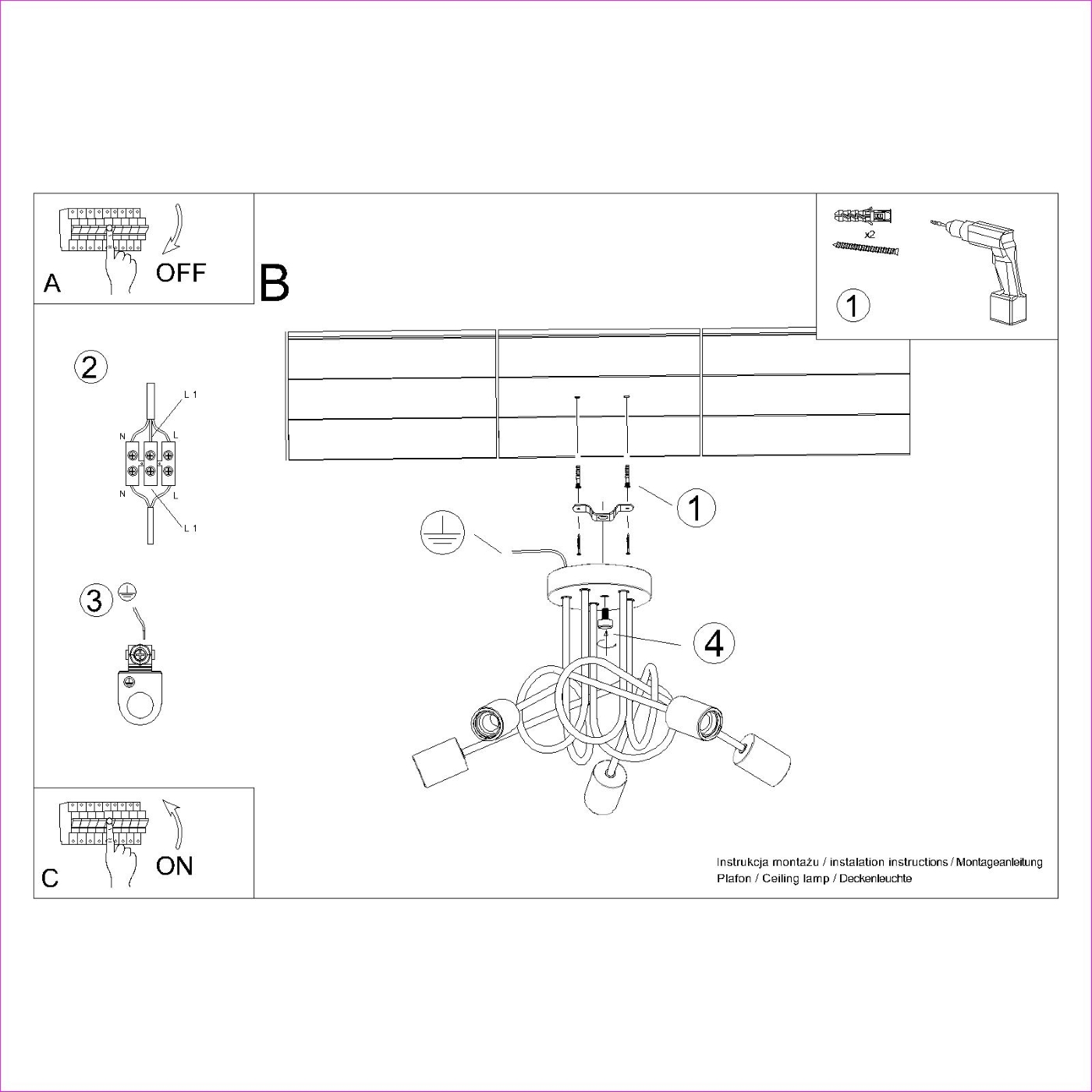 Żyrandol EMBER 5 biały SL.1475 - Sollux - obrazek 11