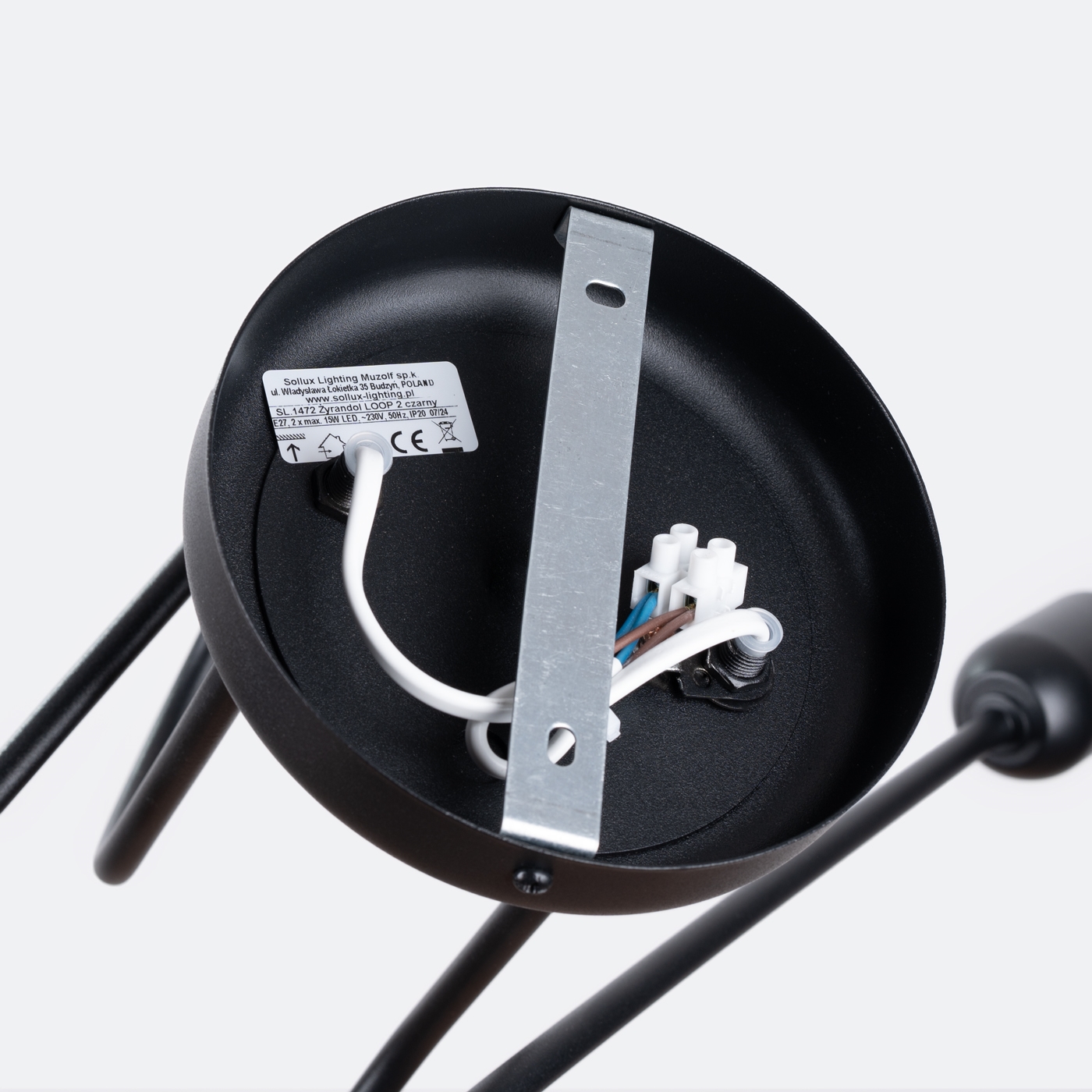 Żyrandol LOOP 2 czarny SL.1472 - Sollux - obrazek 4
