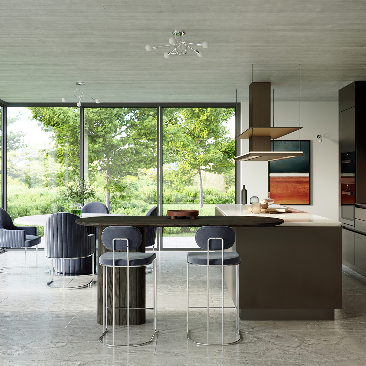 Żyrandol LOOP 5 chrom SL.1441 - Sollux - obrazek 8