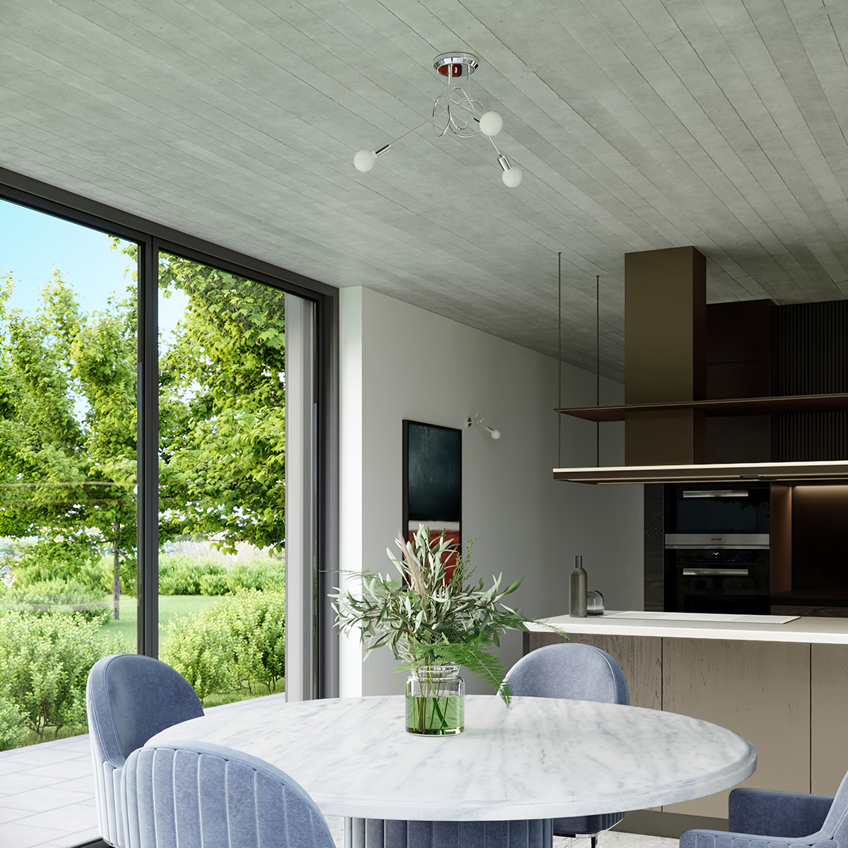 Żyrandol LOOP 5 chrom SL.1441 - Sollux - obrazek 9