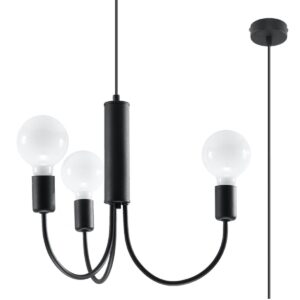 Żyrandol PICCOLO 3 czarny SL.0856 - Sollux