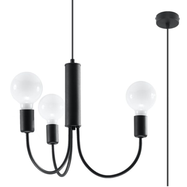 Żyrandol PICCOLO 3 czarny SL.0856 - Sollux