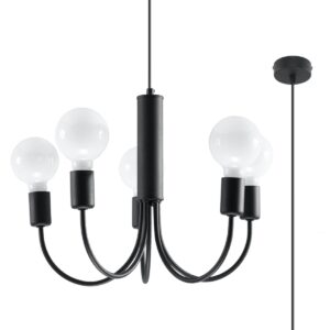 Żyrandol PICCOLO 5 czarny SL.0855 - Sollux