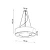 Żyrandol SATURNO SLIM 70 biały SL.0753 - Sollux - obrazek 4