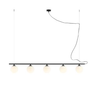 Lampa Wiszącą Beryl Glass 5 Black 1006F1 - Aldex