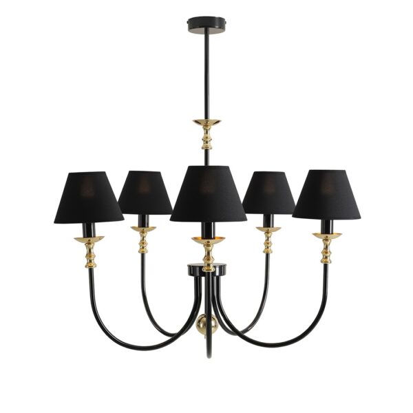 Żyrandol Roma 5 Black 1118F1 - Aldex
