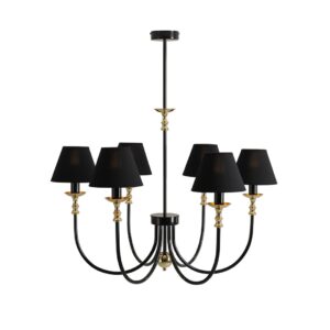 Żyrandol Roma 6 Black 1118K1 - Aldex