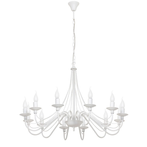 Żyrandol Róża 12 White 397R - Aldex