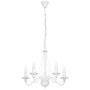 Żyrandol Róża 5 White 397F - Aldex