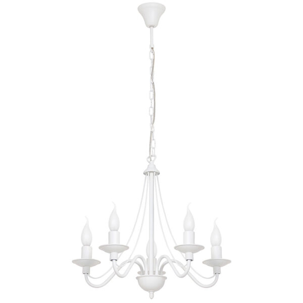 Żyrandol Róża 5 White 397F - Aldex