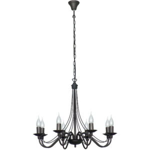 Żyrandol Róża 8 Black 397P1 - Aldex