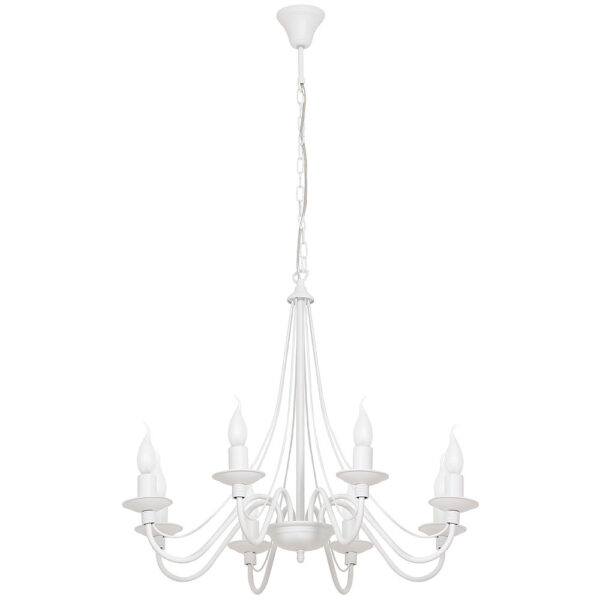 Żyrandol Róża 8 White 397P - Aldex