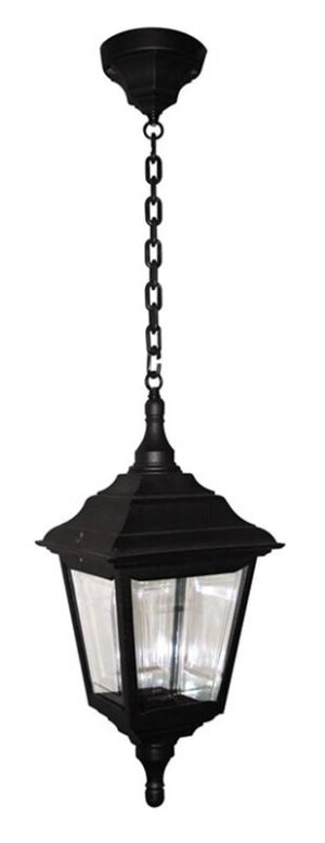 Lampa wisząca zewnętrzna Kerry CHAIN czarna oprawa w klasycznym stylu - Elstead Lighting