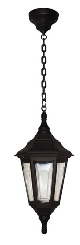 Lampa wisząca zewnętrzna Kinsale KINSALE-CHAIN czarna oprawa w dekoracyjnym stylu - Elstead Lighting