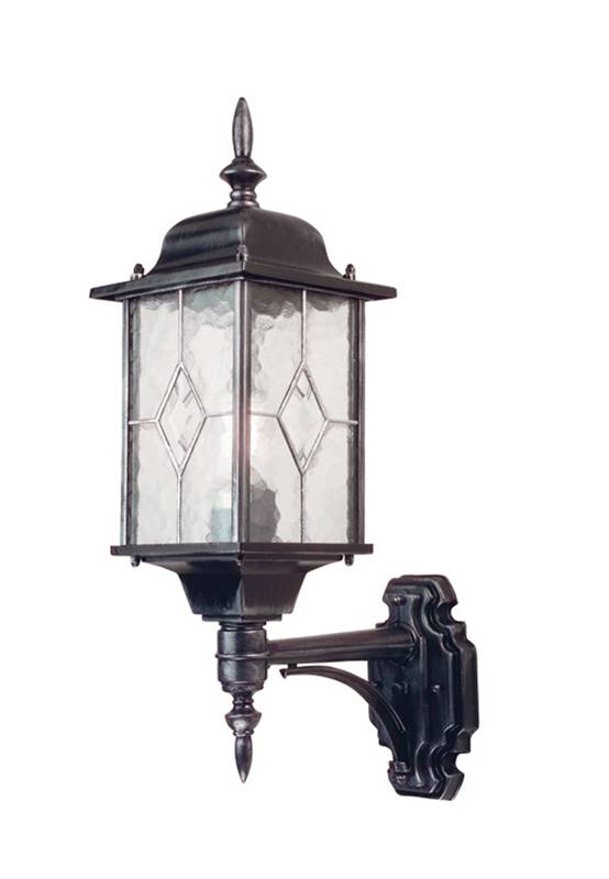 Kinkiet zewnętrzny Wexford WX1 czarno-srebrna oprawa w klasycznym stylu - Elstead Lighting