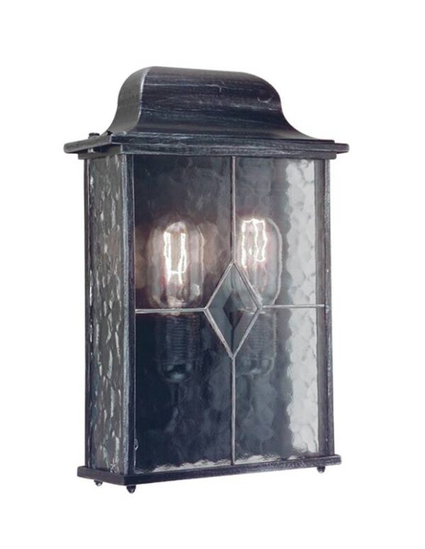 Kinkiet zewnętrzny Wexford WX7 czarno-srebrna oprawa w klasycznym stylu - Elstead Lighting