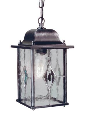 Lampa wisząca zewnętrzna Wexford WX9 czarno-srebrna oprawa w klasycznym stylu - Elstead Lighting