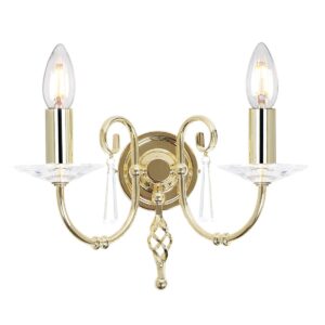 Kinkiet AEGEAN AG2-POL-BRASS oprawa w kolorze polerowanego mosiądzu - Elstead Lighting