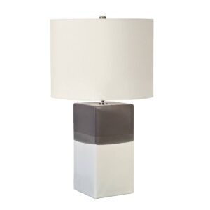 Lampa stołowa ALBA ALBA-TL-CREAM oprawa w kolorze kremowo-brązowym z jasnoszarym abażurem - Elstead Lighting