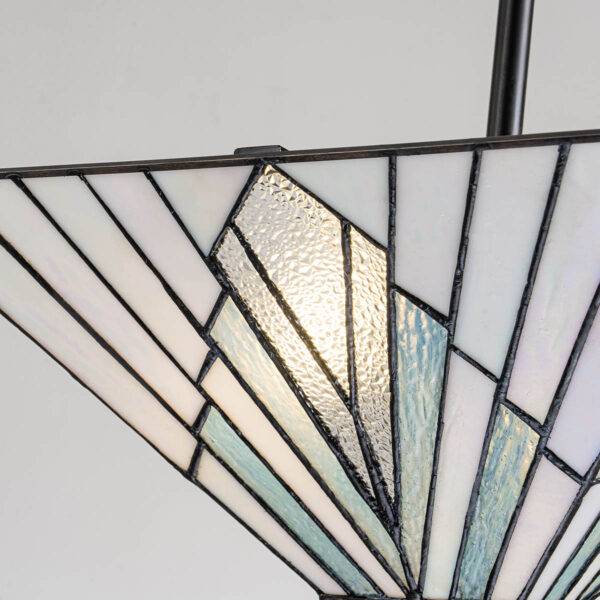 Lampa wisząca ALDERLEY TF-ALDERLEY-F-P oprawa w kolorze brązowym z kolorowym kloszem - Elstead Lighting - obrazek 3